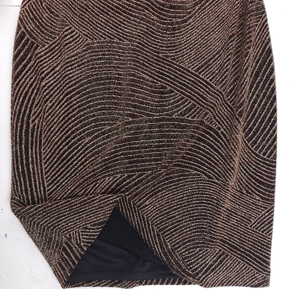 Vince Camuto Gold Black Shimmer Sheath Dress NWT Sz 8 - Picture 9 of 14